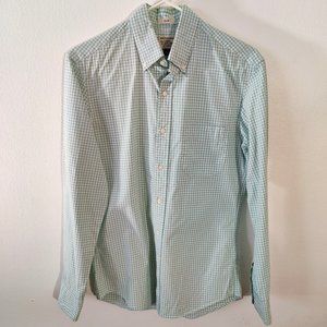 J.Crew Gingham Slim-Fit Stretch Buttondown Shirt in Mint/White Checkered 🍀